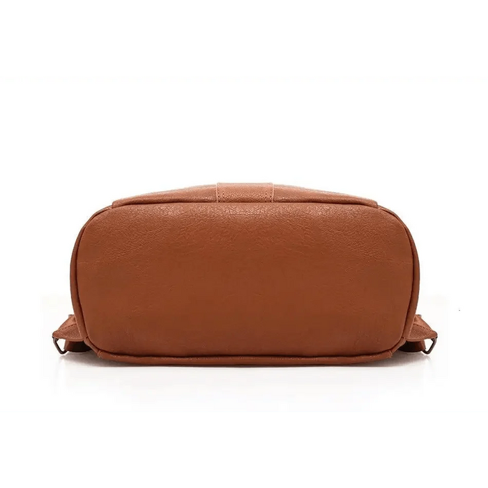 Sizzling Anti-Theft Vintage Style PU Leather Backpacks for Teenager Girls