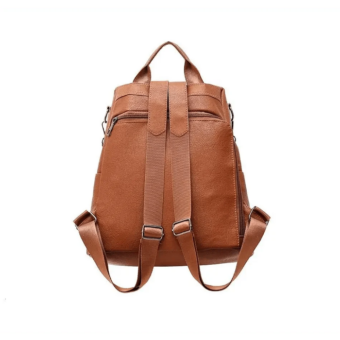 Sizzling Anti-Theft Vintage Style PU Leather Backpacks for Teenager Girls