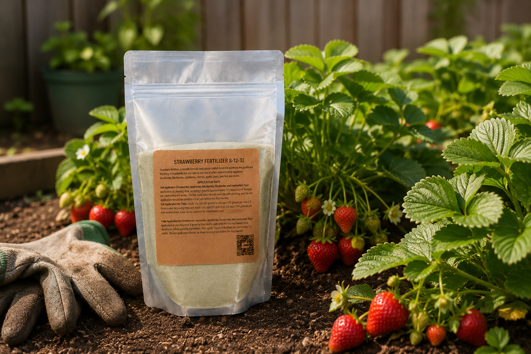 Premium Strawberry Fertilizer 8-12-32 | Water-Soluble | Hydroponics & Soil