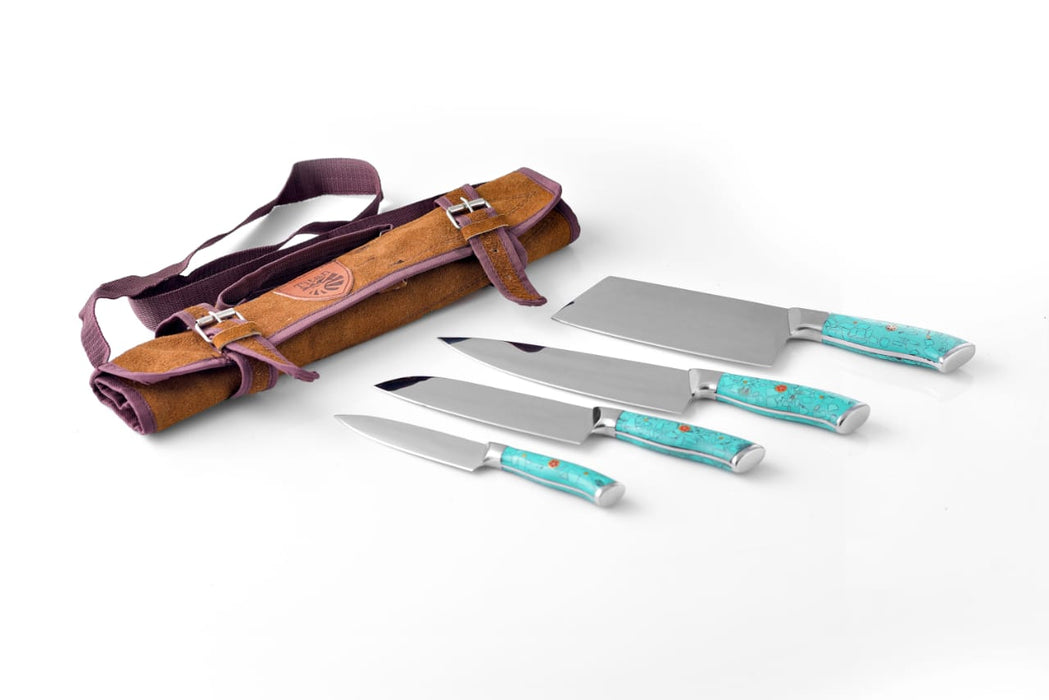 Titan Turquoise Culinary Knife Set