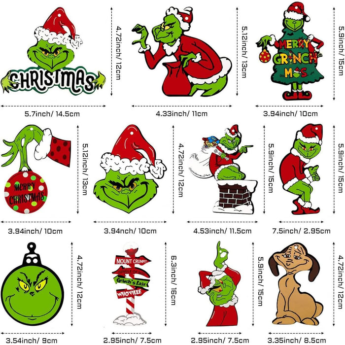 Grinch Christmas Tree Ornament Decorations