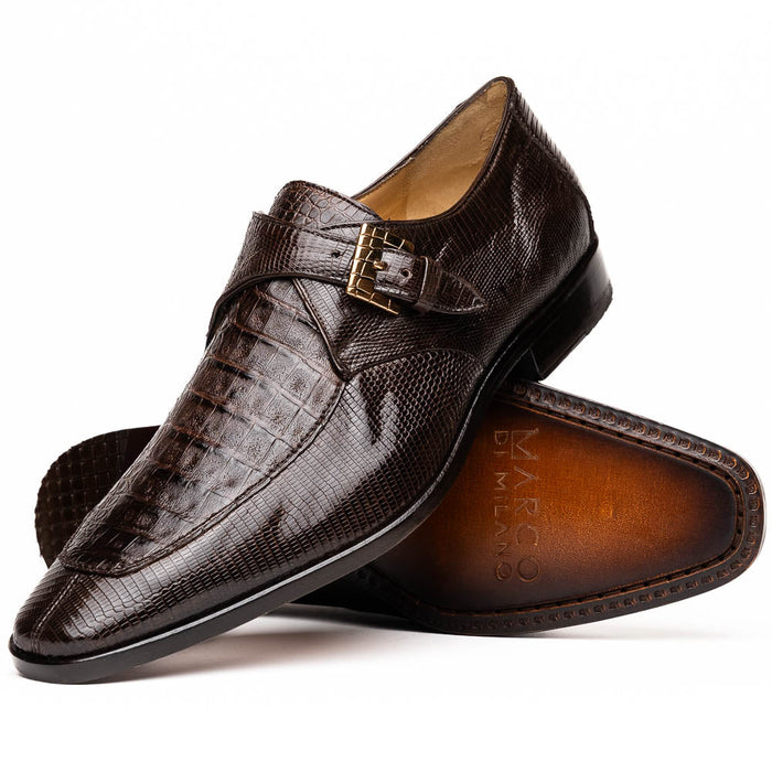 Toluca Brown Luxury Dress Shoes by Marco Di Milano