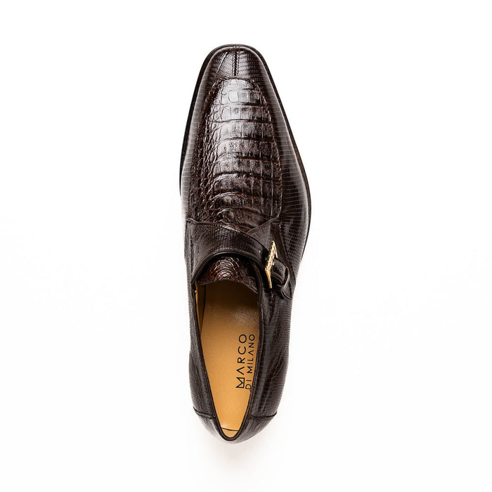 Toluca Brown Luxury Dress Shoes by Marco Di Milano
