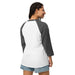 3/4 sleeve raglan shirt with patriotic USA 250 design for summer and fall transition