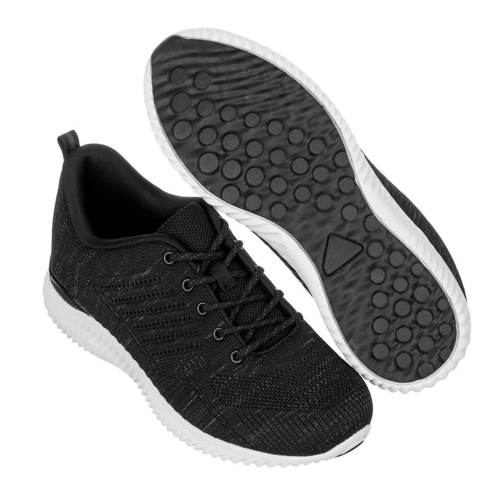 CALTO - 2.4 Inches Taller (Black/Grey) - Ultra Lightweight Sneakers