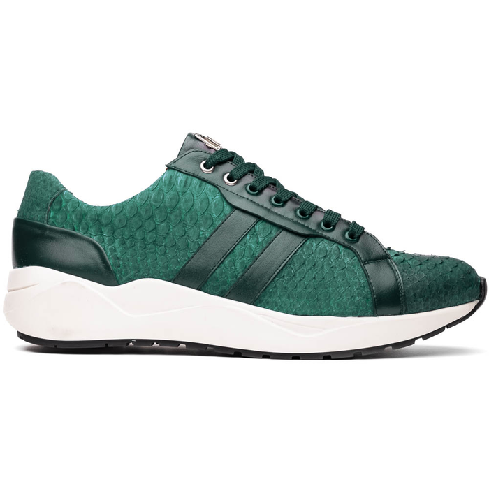 Verona Green Python Leather Luxury Sneakers