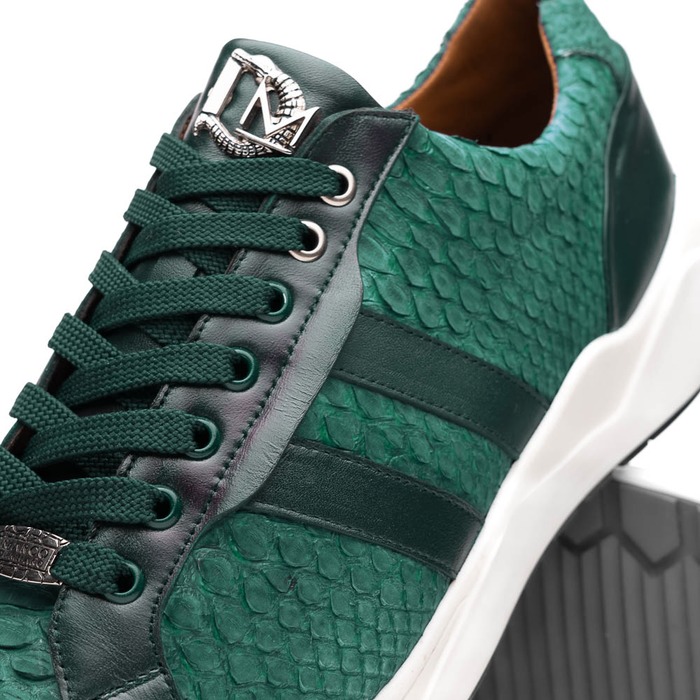 Verona Green Python Leather Luxury Sneakers