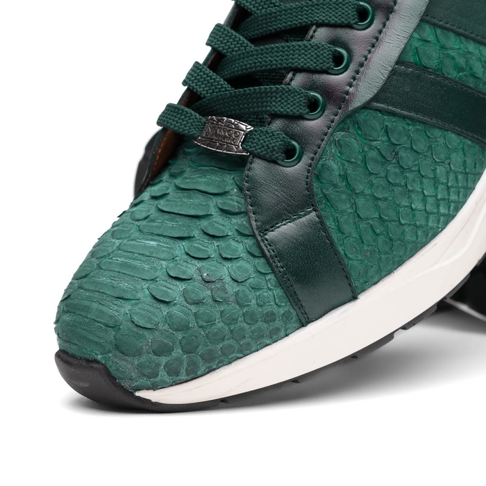 Verona Green Python Leather Luxury Sneakers