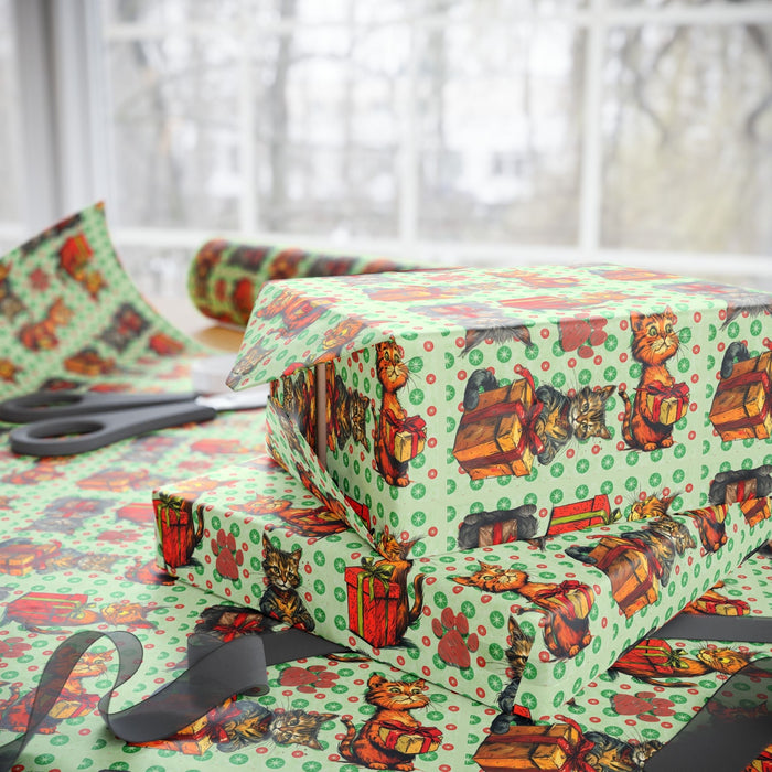 Vintage Cats Christmas Wrapping Paper