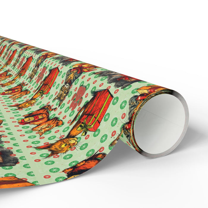 Vintage Cats Christmas Wrapping Paper
