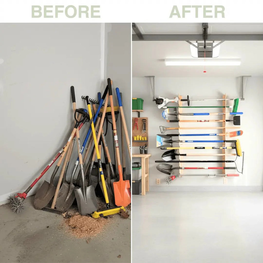 Wandhalterung für Gartenwerkzeuge – Garage
