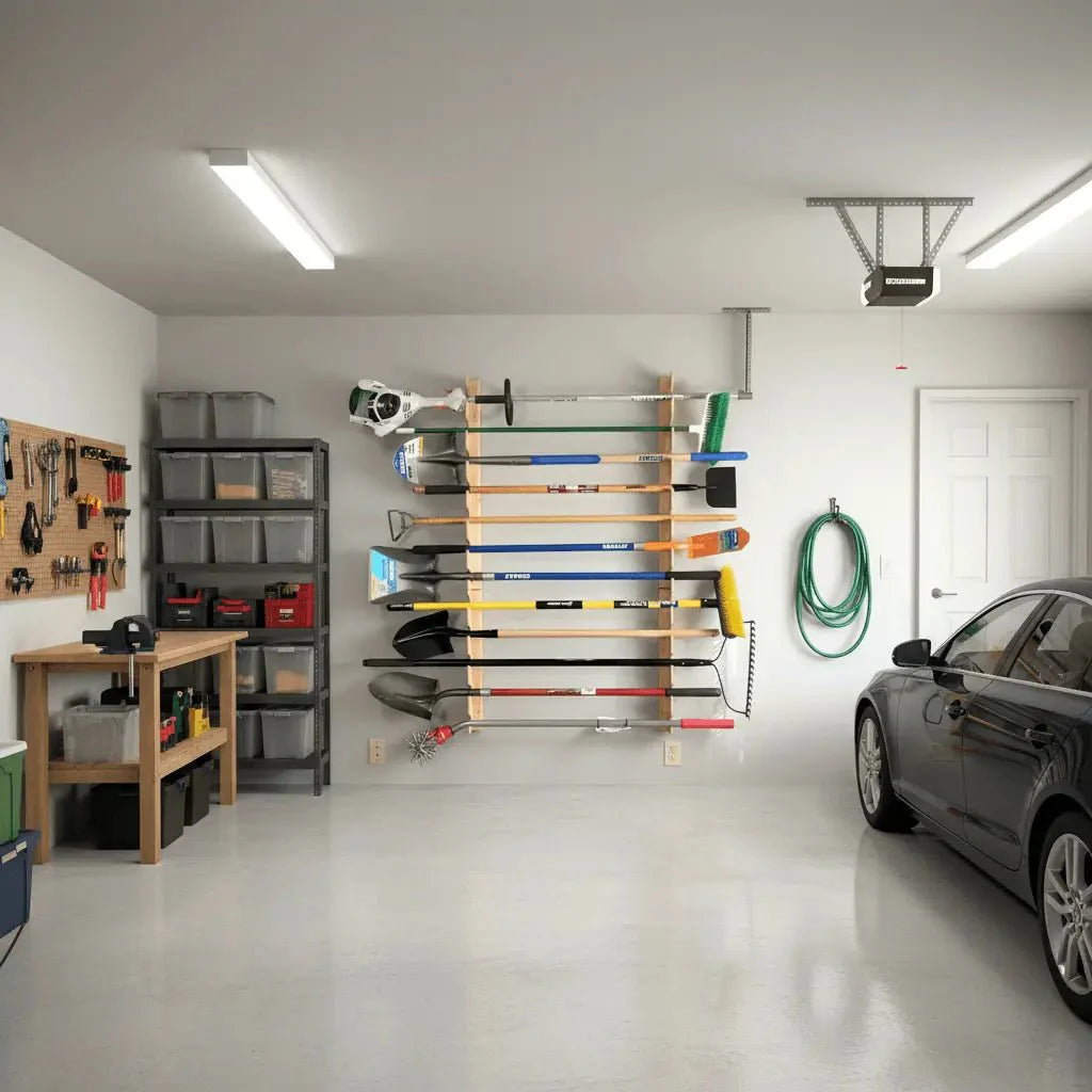 Wandhalterung für Gartenwerkzeuge – Garage