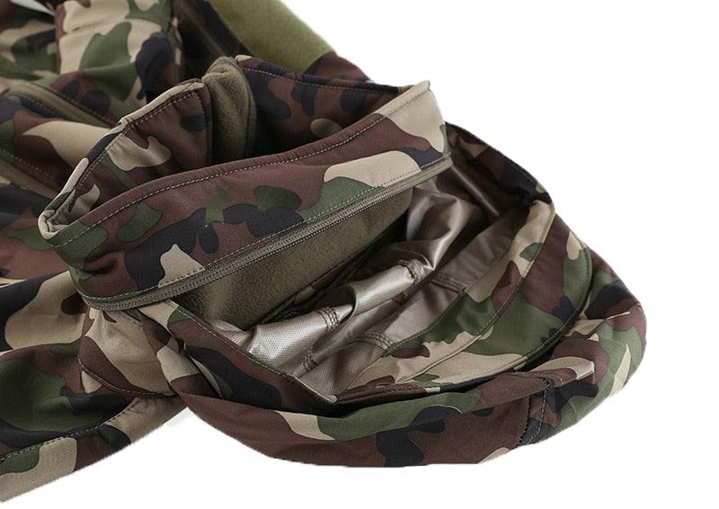 STEVVEX Fashion Men's Tactical Fleece-lined Jacket