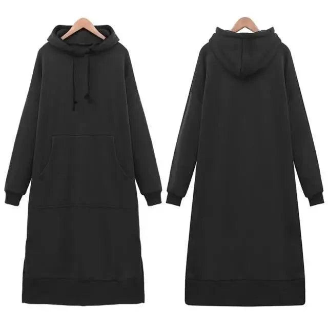 STEVVEX Fashion Women's Long Pullover Hoodie/Dress