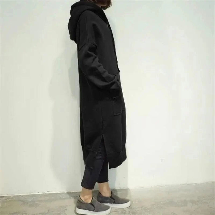 STEVVEX Fashion Women's Long Pullover Hoodie/Dress