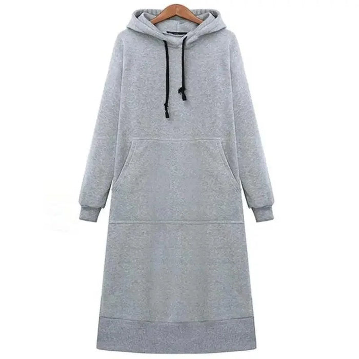 STEVVEX Fashion Women's Long Pullover Hoodie/Dress