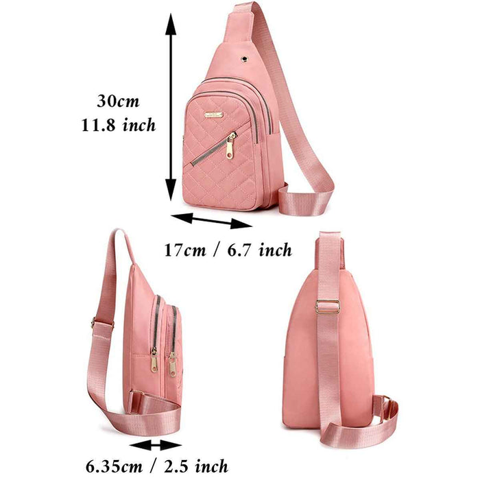 Women's Lightweight Nylon Sling Bag – Water-Resistant Crossbody Purse for Travel & Everyday