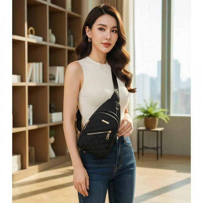 Women's Lightweight Nylon Sling Bag – Water-Resistant Crossbody Purse for Travel & Everyday