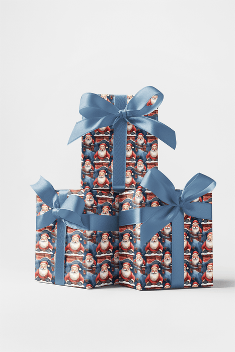 Chimney Visit Santa Wrapping Paper