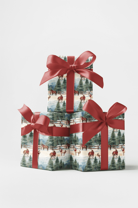 Evergreen Equestrian Wrapping Paper